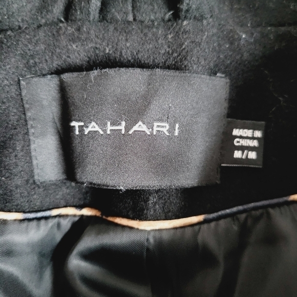 Tahari Black Wool Blend Coat - Picture 8 of 12